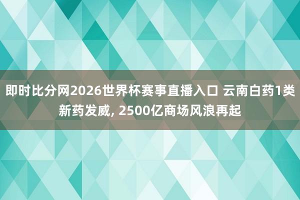 即时比分网2026世界杯赛事直播入口 云南白药1类新药发威, 2500亿商场风浪再起